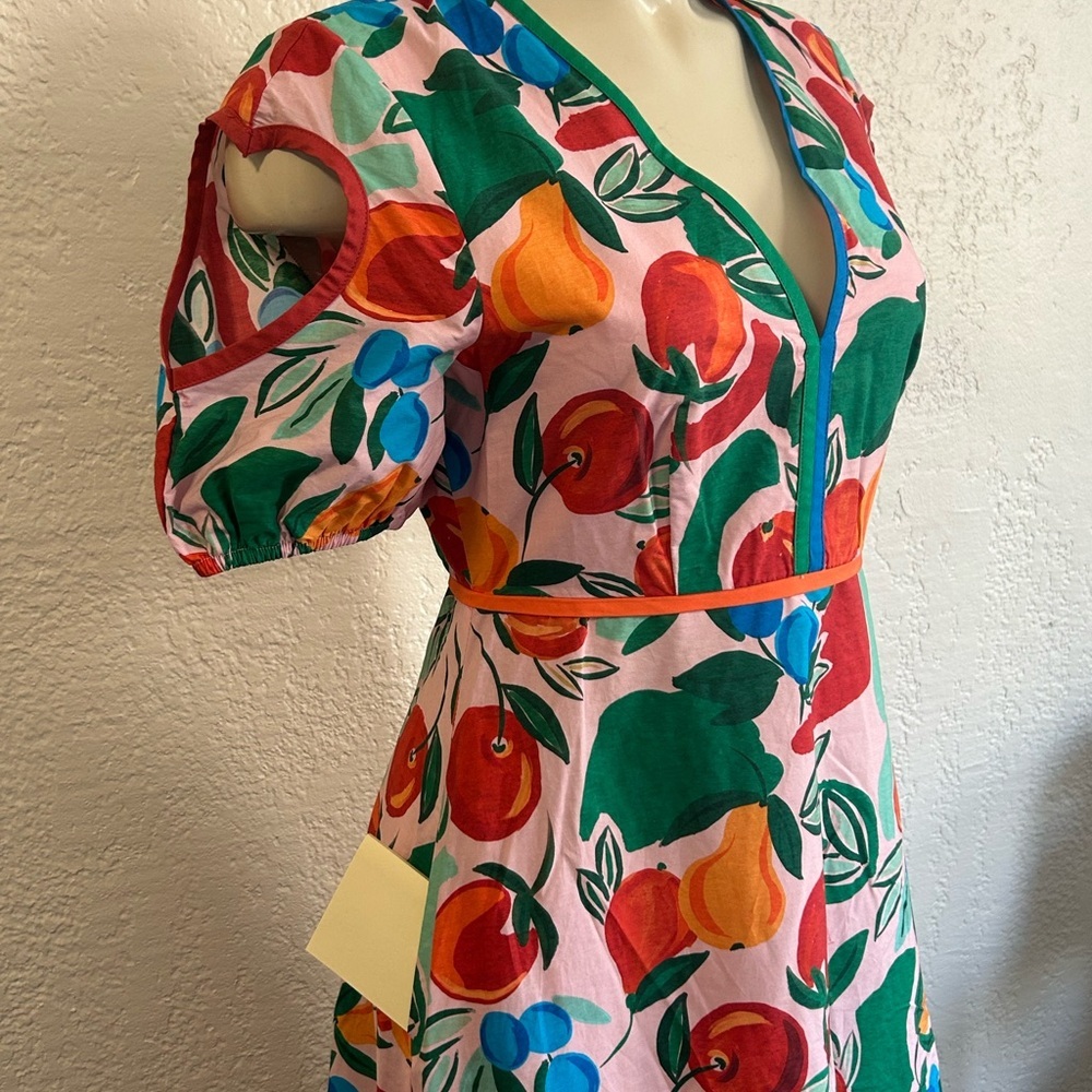 Farm RIO  fruits / heart sleeves Dress XS NWT - Picture 9 of 16